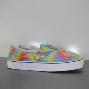 VANS Old Skool Tie Dye Blue Red Women's Sneakers 004651 Size 7.5 Womens/6 Youth